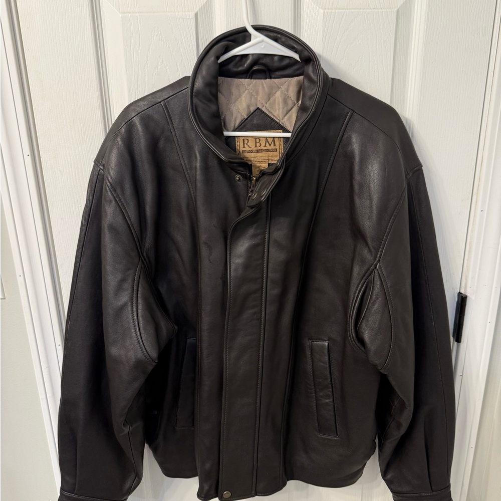 Men's Dark Brown Leather Field Jacket
